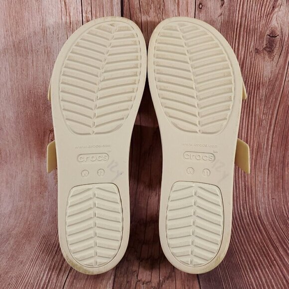 Crocs LiteRide Womens Sz 11 Brooklyn Snake Print Buckle Low Wedge Slides Sandals - Picture 13 of 15